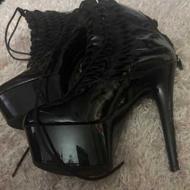 Exotic boot lace up heels - image 1