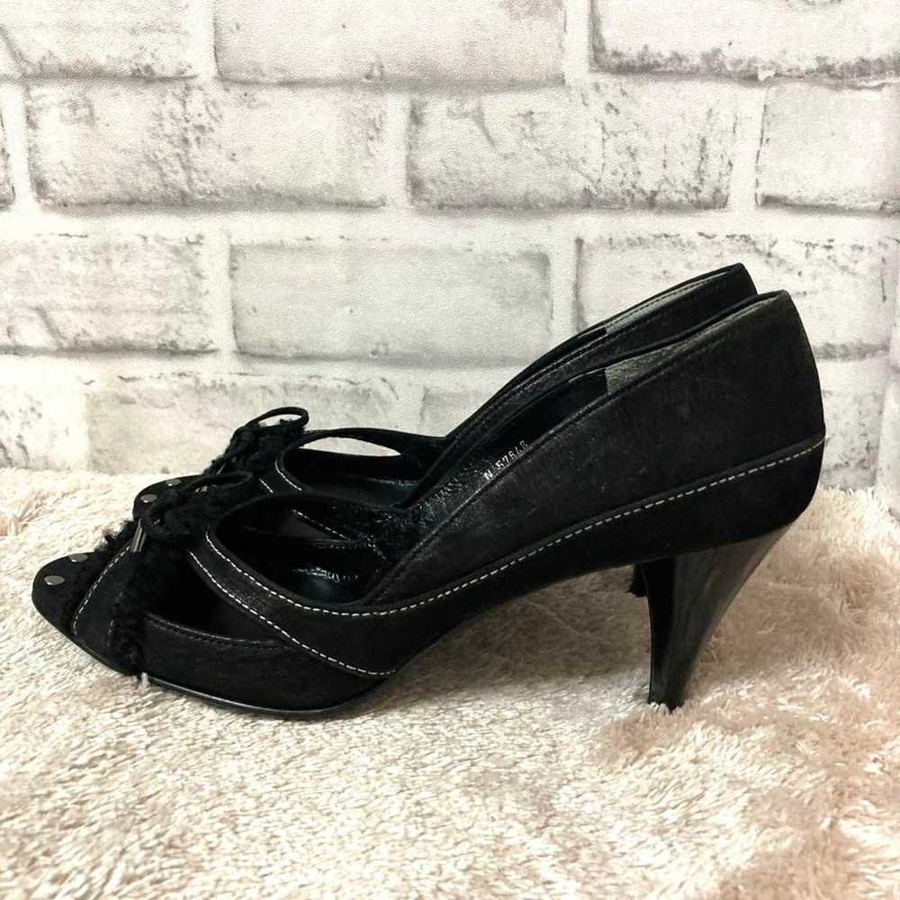 Ginza Kanematsu Open-toe Pumps Black with Box - image 4