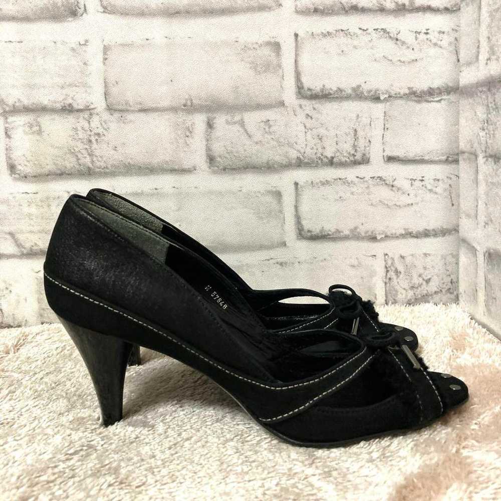 Ginza Kanematsu Open-toe Pumps Black with Box - image 5