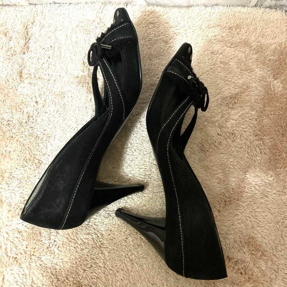 Ginza Kanematsu Open-toe Pumps Black with Box - image 7