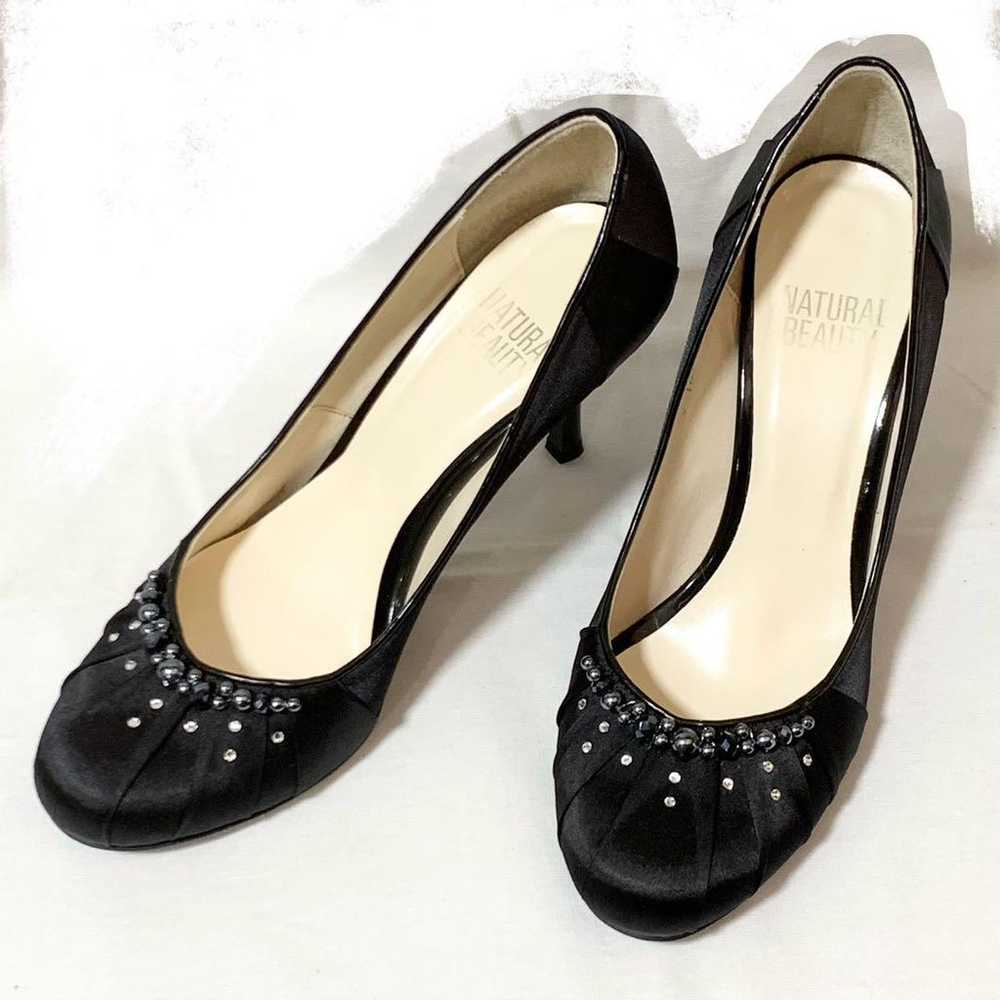 Black rhinestone pumps black formal - image 1