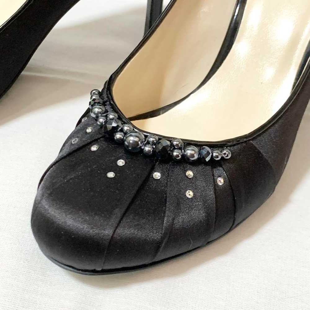 Black rhinestone pumps black formal - image 2