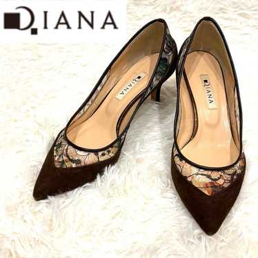 DIANA Diana Lace Suede Painted Pumps Size 23.5 - image 1