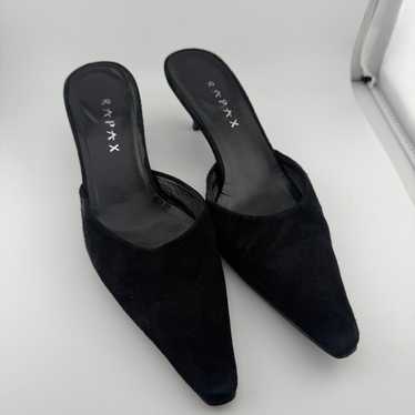 Rapax Suede Slip On Pointed Toe Heel