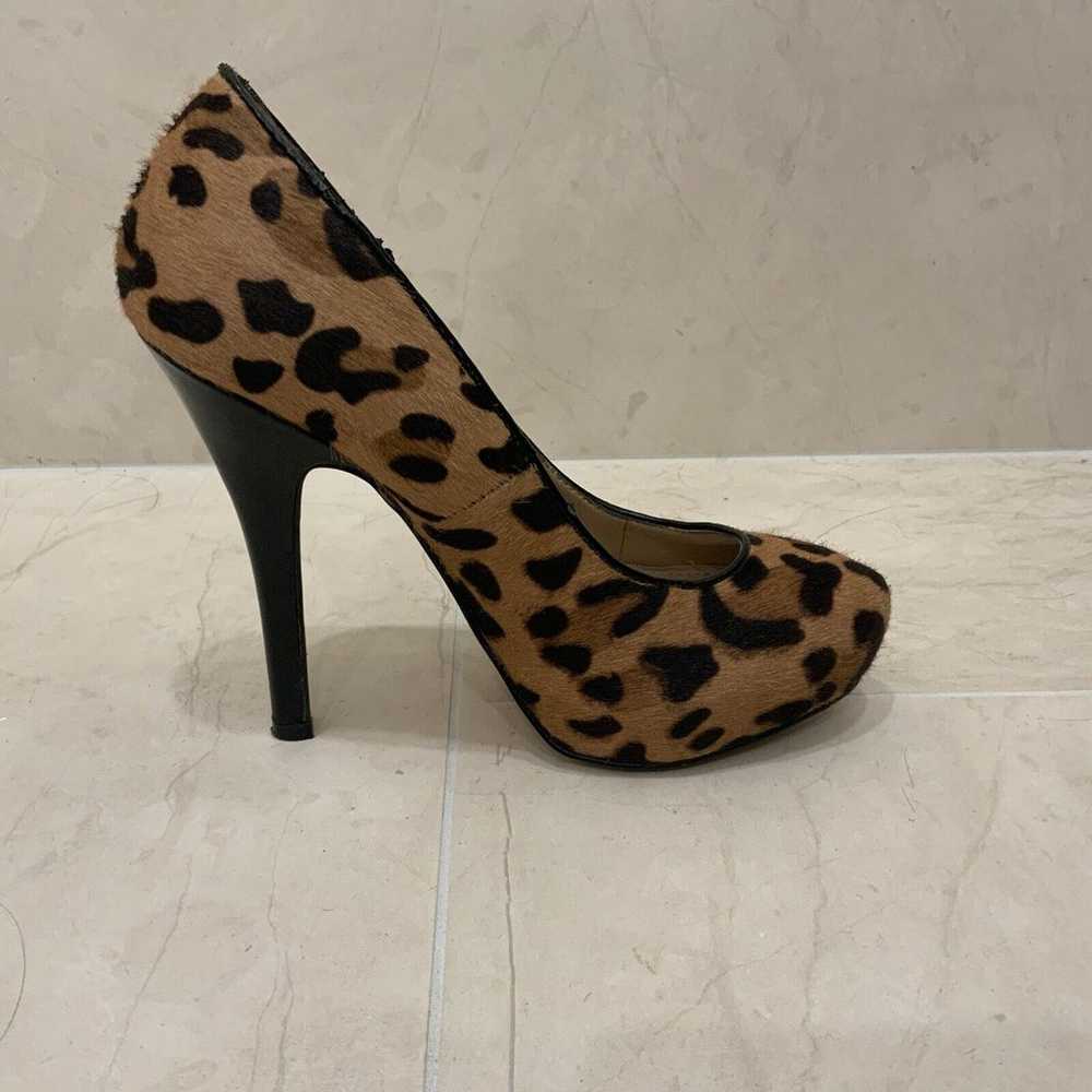 Steve Madden Sz 6.5 Jancey Leopard Print Cow Hair… - image 3