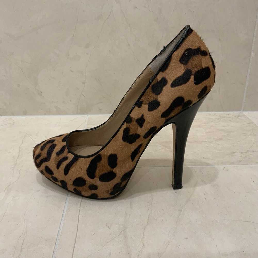 Steve Madden Sz 6.5 Jancey Leopard Print Cow Hair… - image 4