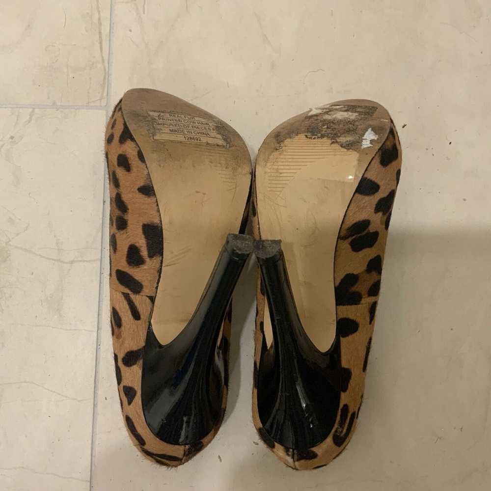 Steve Madden Sz 6.5 Jancey Leopard Print Cow Hair… - image 8