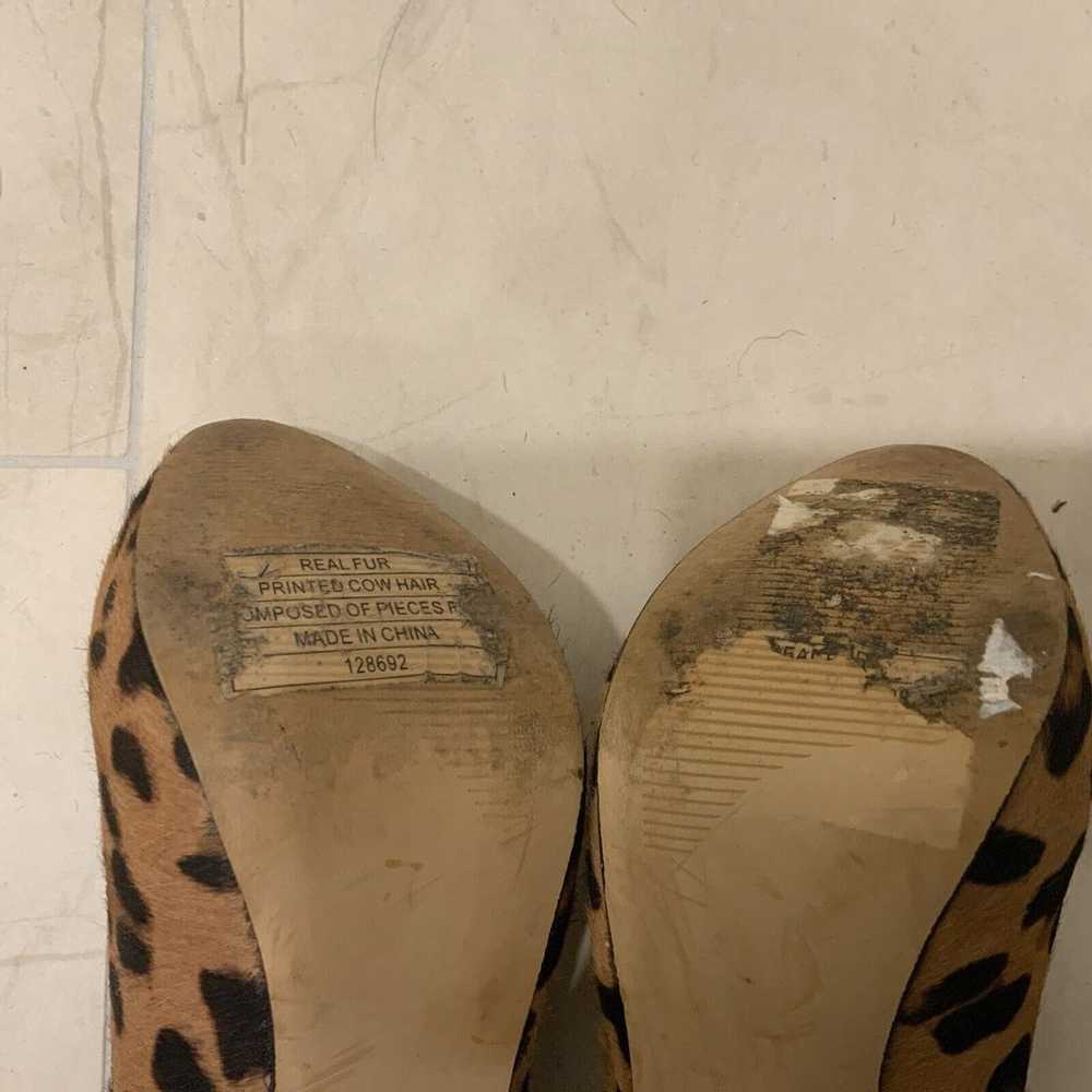 Steve Madden Sz 6.5 Jancey Leopard Print Cow Hair… - image 9