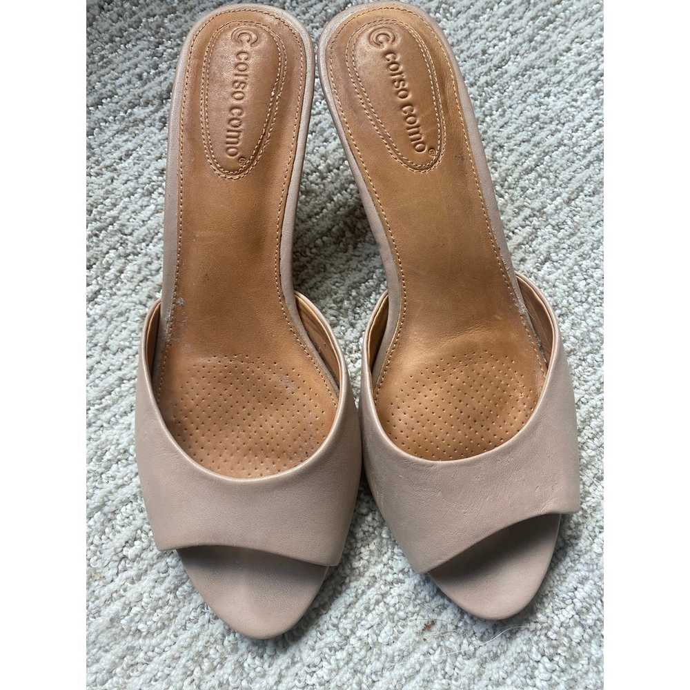 Corso Como nude leather slide heels size 7.5 - image 1