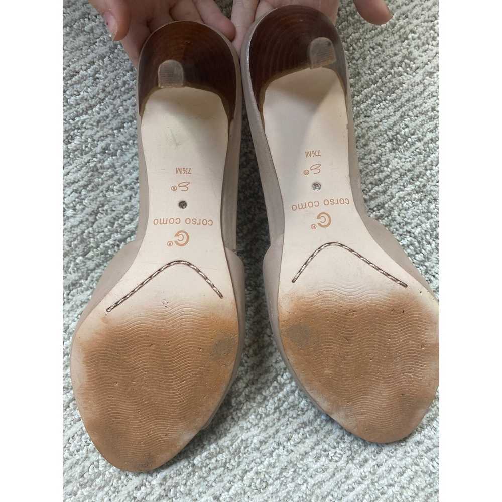 Corso Como nude leather slide heels size 7.5 - image 2