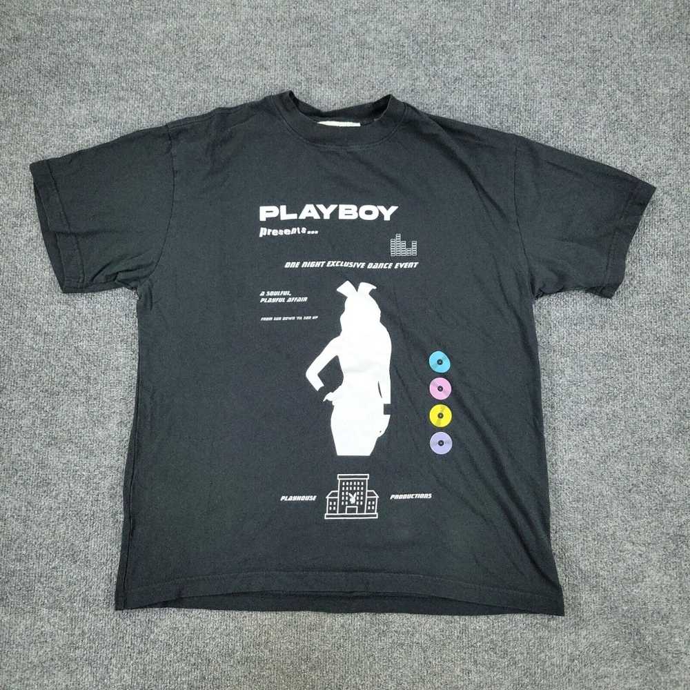 Playboy Black PacSun Graphic Crew Neck Short Slee… - image 1