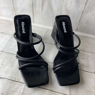 Abound Austyn Chunk Sandal Heel Black Size 9