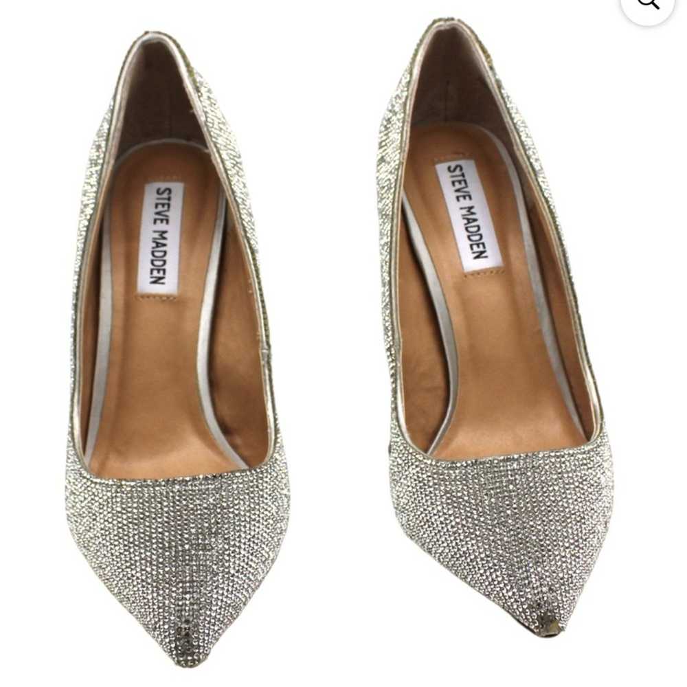 New Steve Madden Women’s Metallic Studded Rhinest… - image 2