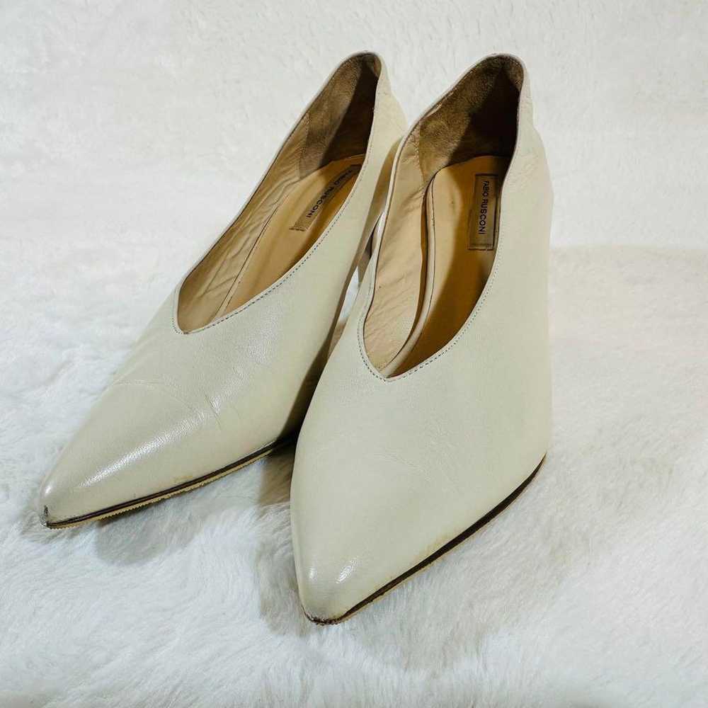 Excellent condition FABIO RUSCONI pumps, white, h… - image 3