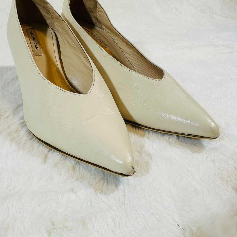 Excellent condition FABIO RUSCONI pumps, white, h… - image 4