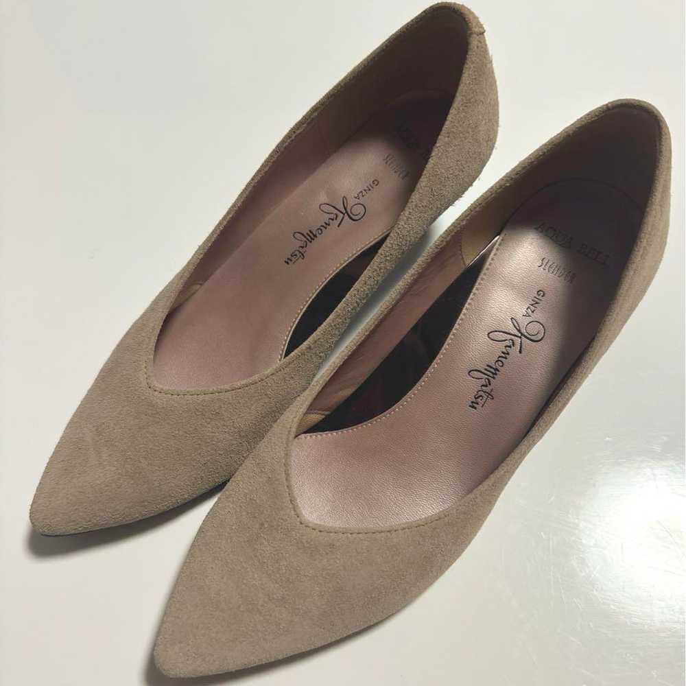 【Ginza Kanematsu】Pumps High Heels Suede Beige 21.5 - image 3