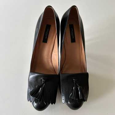 Ann Taylor black leather ladies shoes