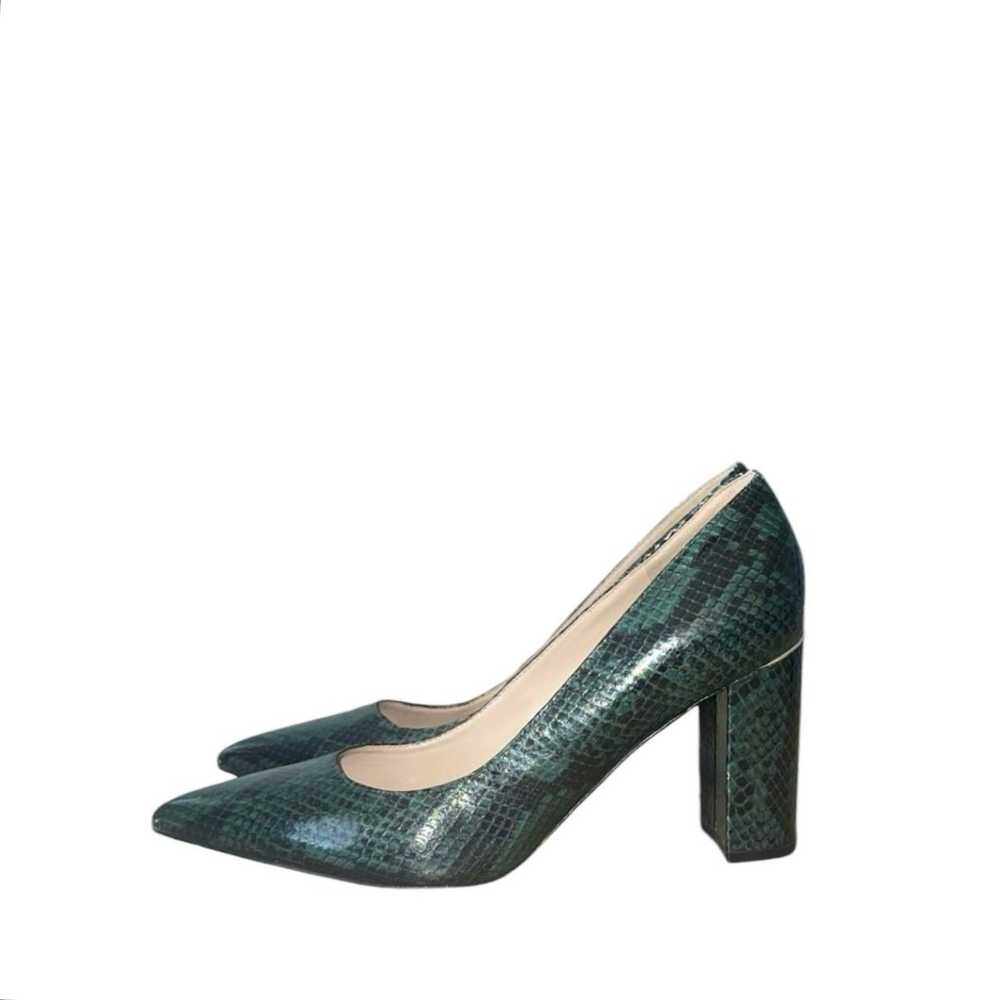 Marc Fisher Vivienne Green Snake Print Block Heel… - image 2