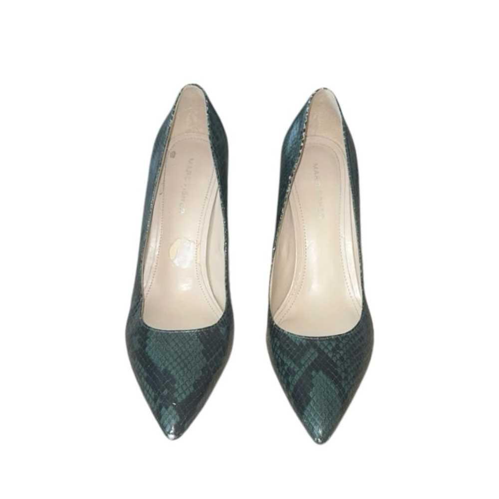 Marc Fisher Vivienne Green Snake Print Block Heel… - image 3