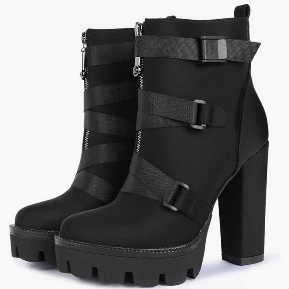 Wetkiss Chunky Platform Boot Heels - image 3