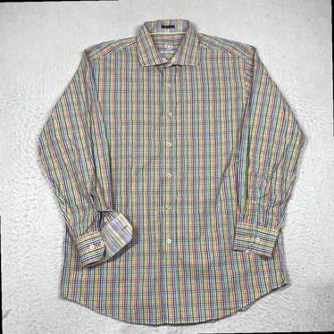 Bugatchi Large Multicolor Button Up Long Sleeve C… - image 1