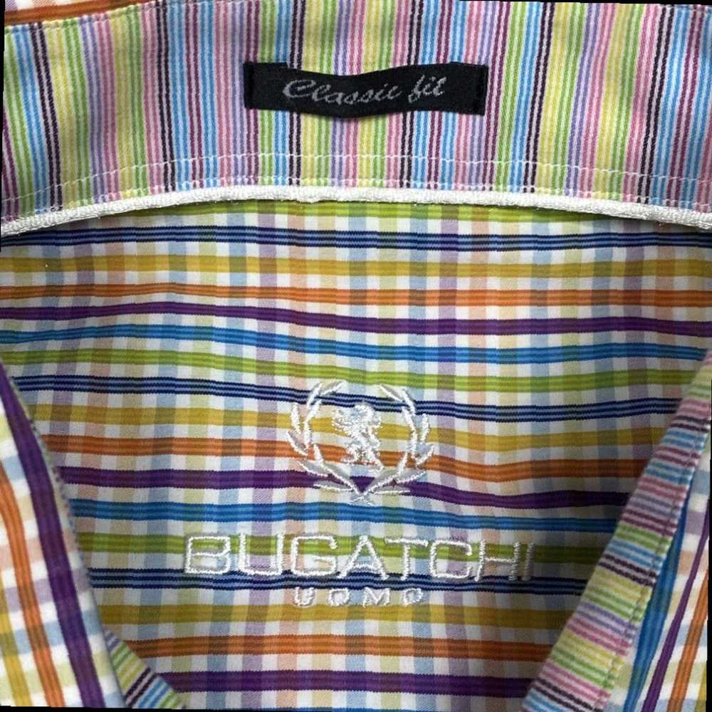 Bugatchi Large Multicolor Button Up Long Sleeve C… - image 4