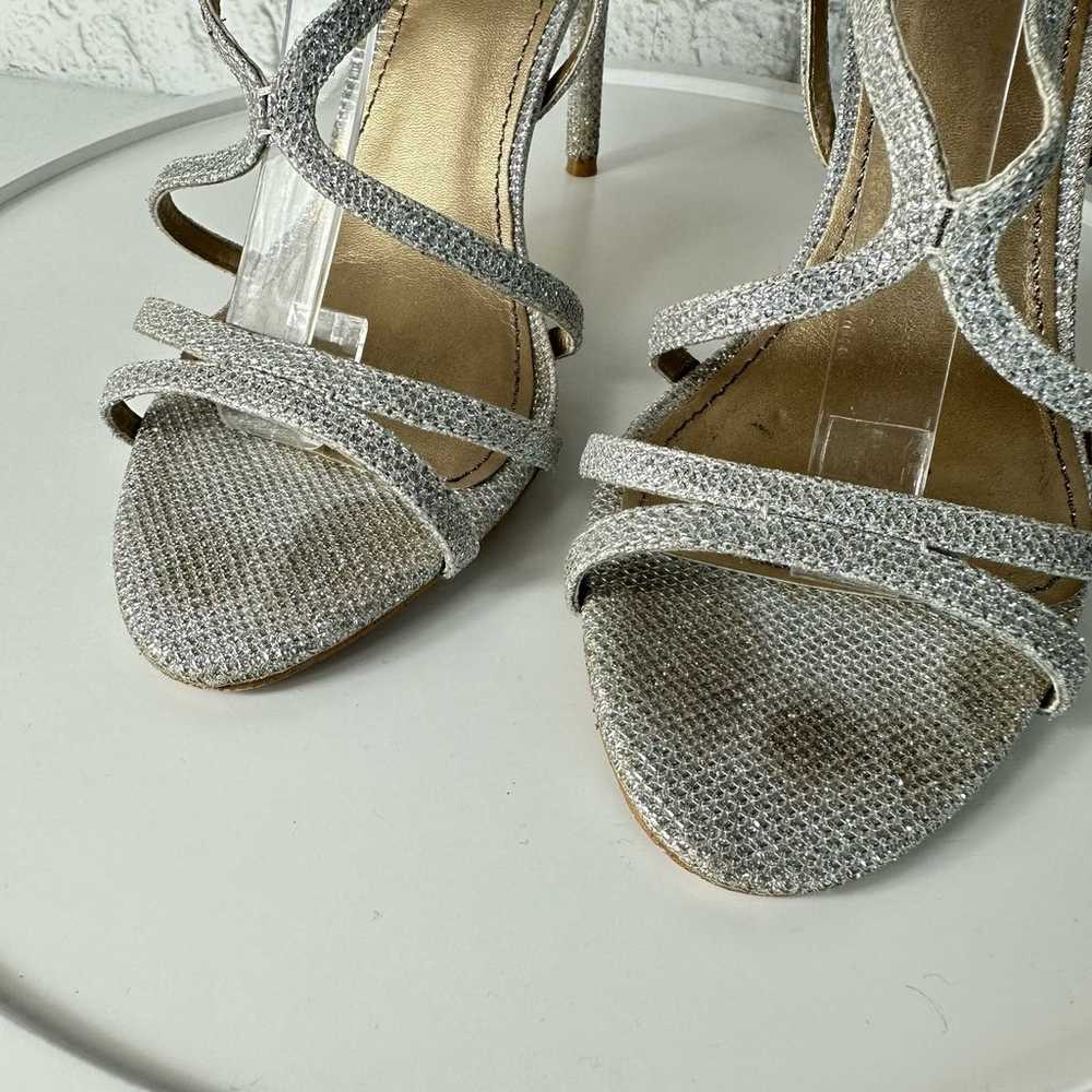 Badgley Mischka Belle Heels Strappy Glitter Spark… - image 10