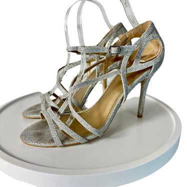 Badgley Mischka Belle Heels Strappy Glitter Spark… - image 1