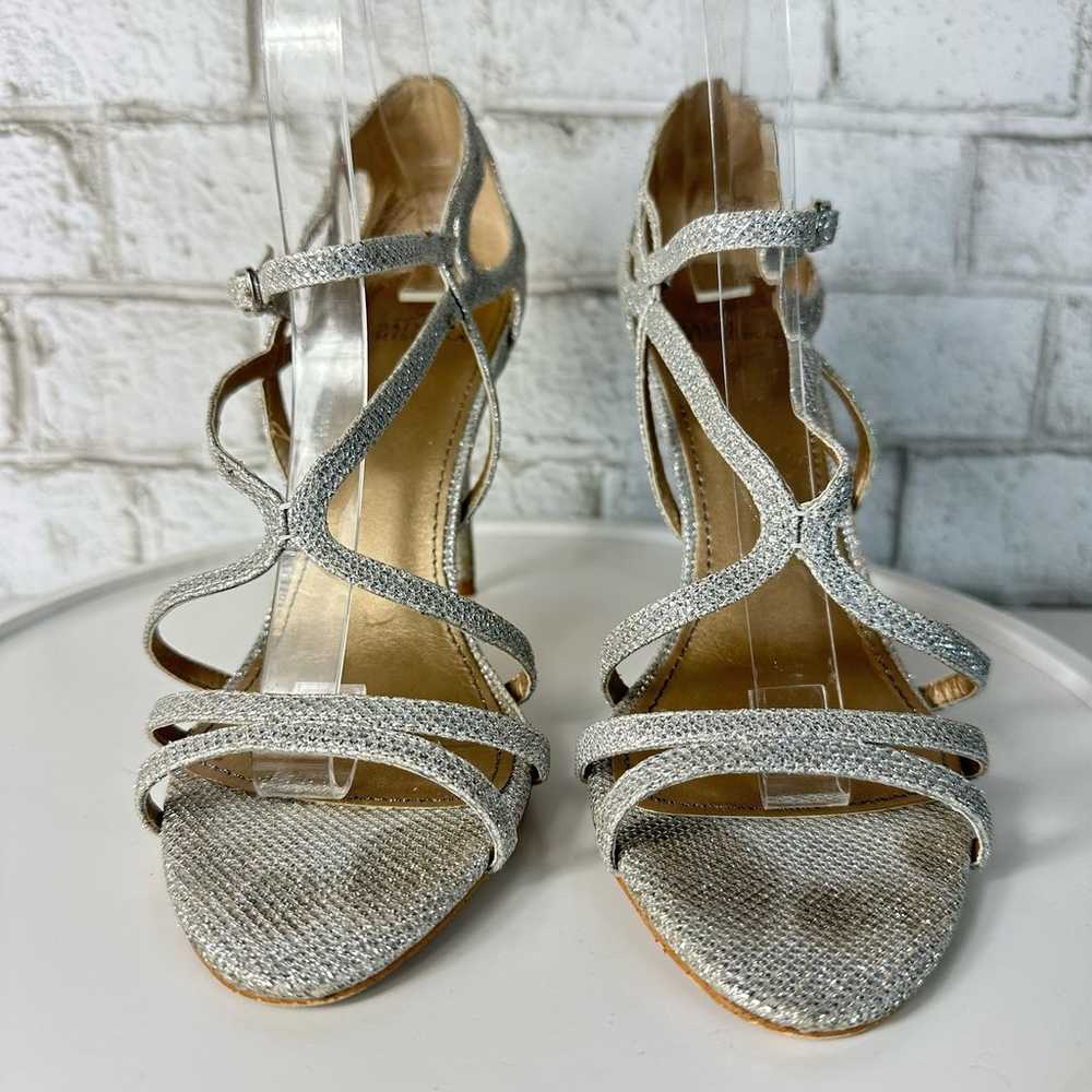 Badgley Mischka Belle Heels Strappy Glitter Spark… - image 3