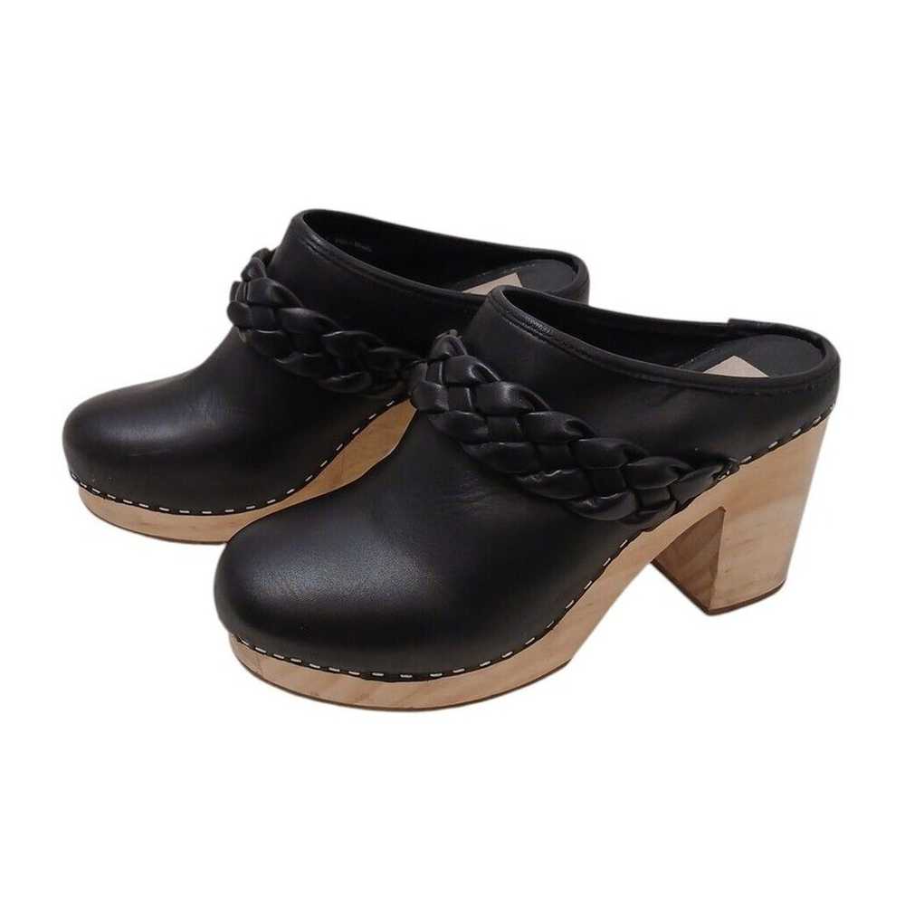 Dolce Vita Black Leather Hila Wooden Clogs Sz 8 B… - image 2