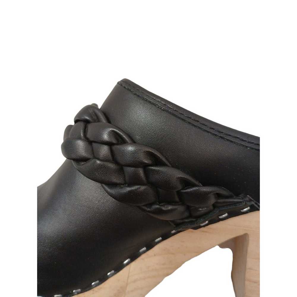 Dolce Vita Black Leather Hila Wooden Clogs Sz 8 B… - image 8