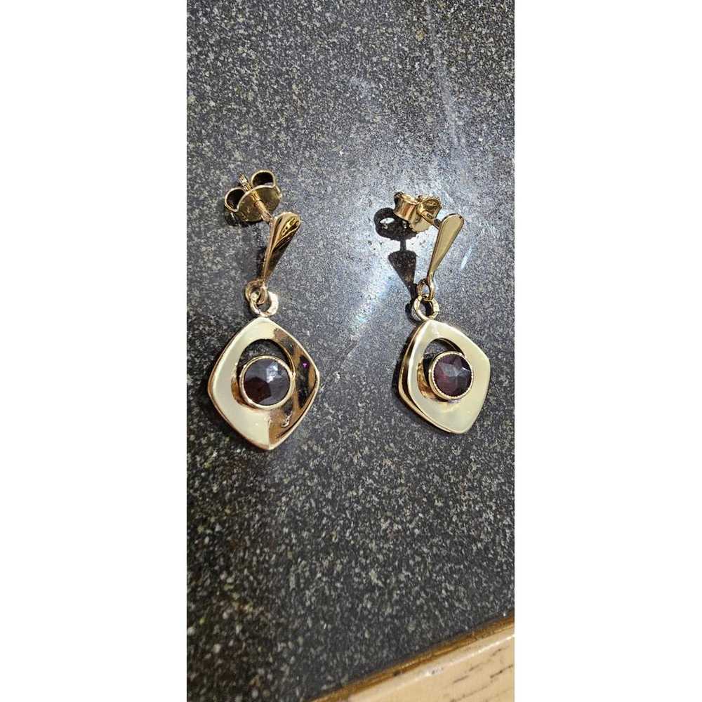 Non Signé / Unsigned Yellow gold earrings - image 2