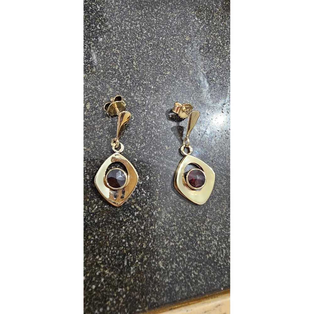 Non Signé / Unsigned Yellow gold earrings - image 3