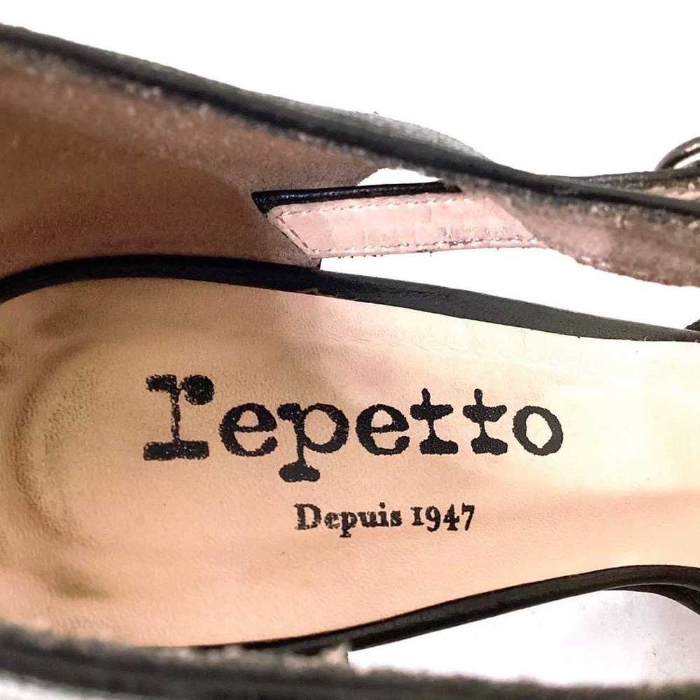 Repetto T-strap pumps, genuine leather, thick hee… - image 12