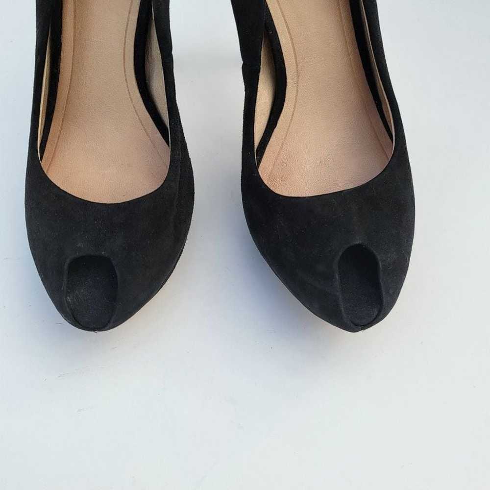 ZARA Black Suede Studded Stiletto peep toe platfo… - image 5