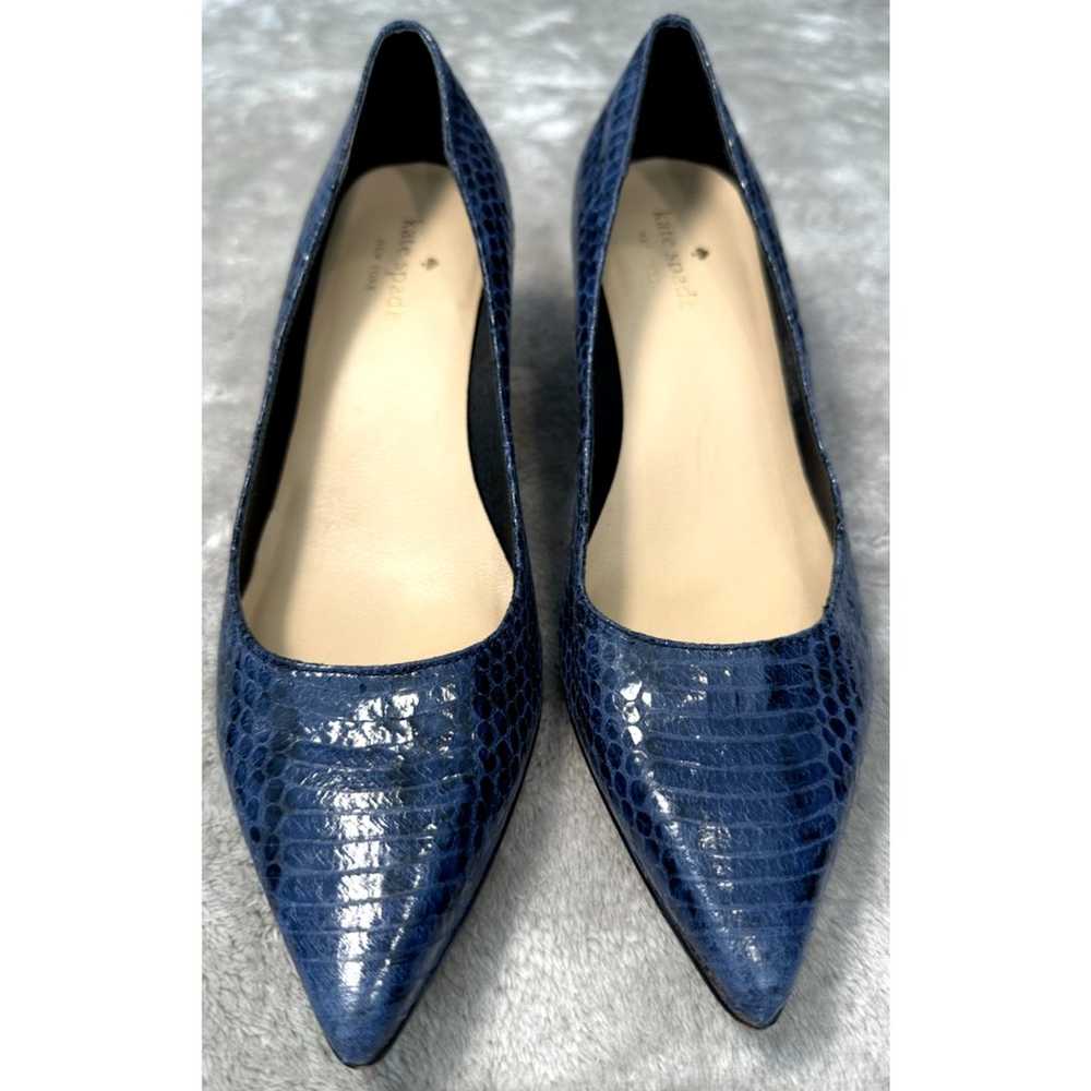 Kate Spade Blue Leather Snake Print Pointed Toe K… - image 2