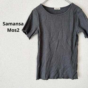 Samantha Thavasa Moss Moss Short Sleeve Shirt Gra… - image 1