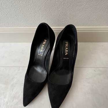 PRADA Black Suede High Heels