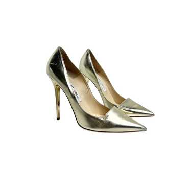 Jimmy Choo Mirrored Metallic Gold Pumps, Size 37 - image 1