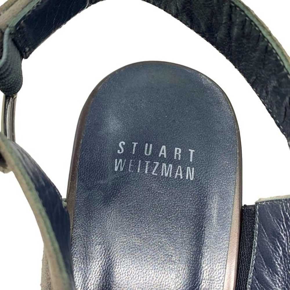 Stuart Weitzman Portside Gray Suede Grommet Platf… - image 2