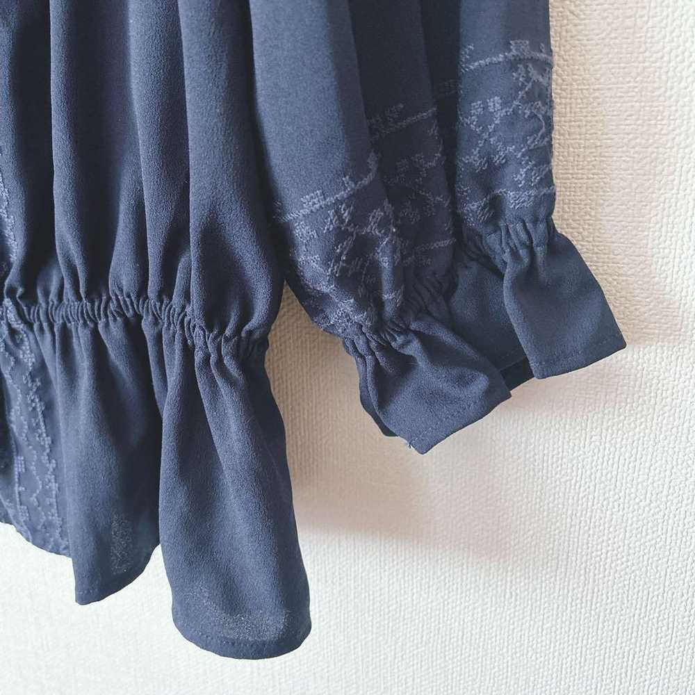 【HK Works London】Navy Frill Tunic Embroidery Size… - image 3