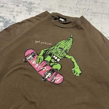 90s VOLCOM vtg Tシャツ 脇プリ マルチ powell パウエル Vintage Volcom Stone All Over Print Skateboarding Skate Surf