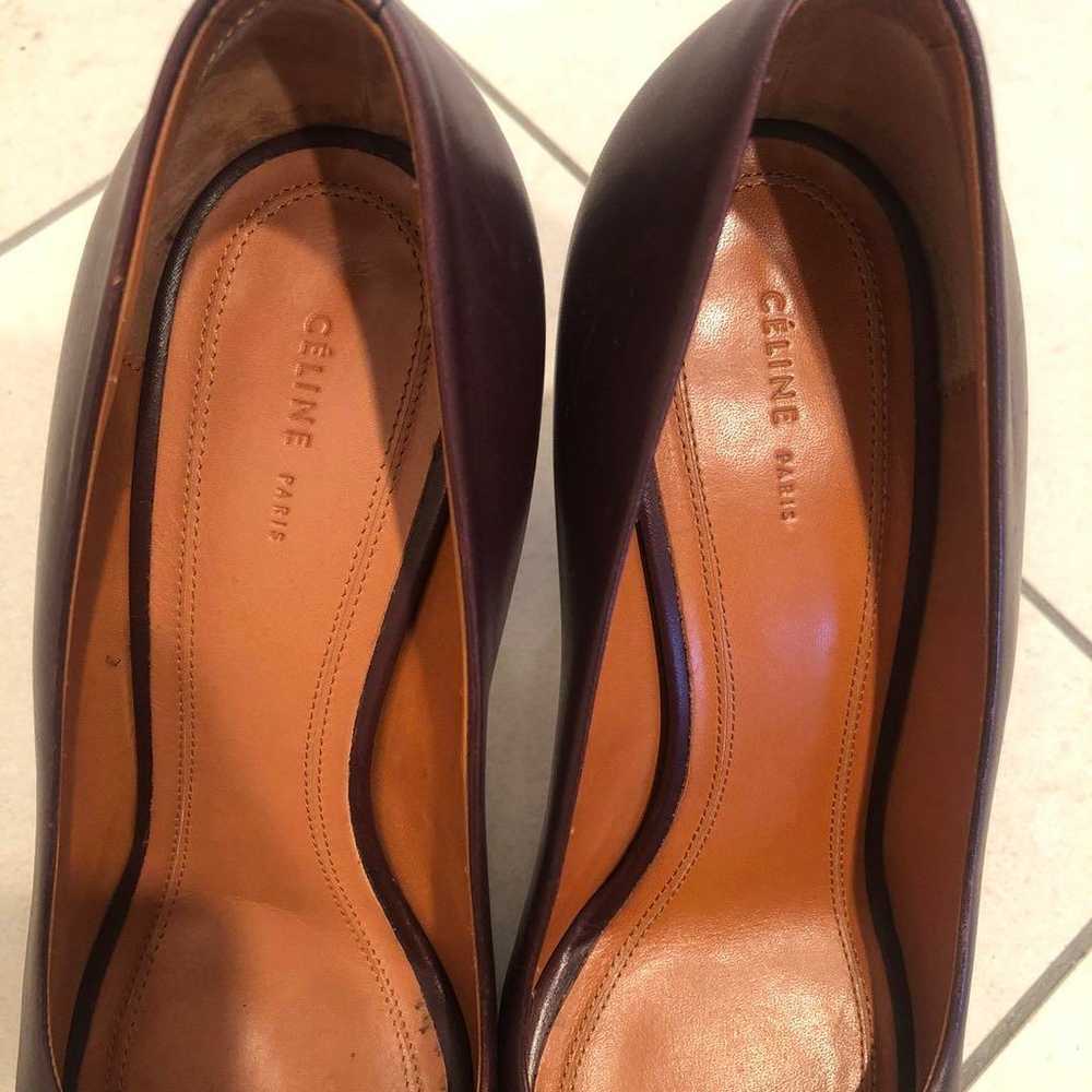 CELINE Dark Brown High Heel Pumps - image 2