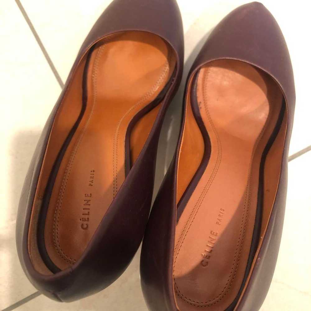 CELINE Dark Brown High Heel Pumps - image 3