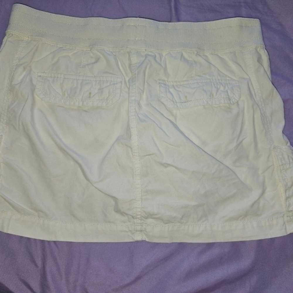 Old Navy vintage cargo white Mini Skirt khaki 4 R… - image 5