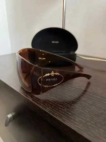 Prada × Vintage PRADA Sunglasses Wrap Shield Mask… - image 1