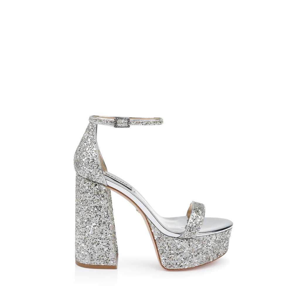 Badgley Mischka Party Silver Glitter Bridal Bride… - image 2