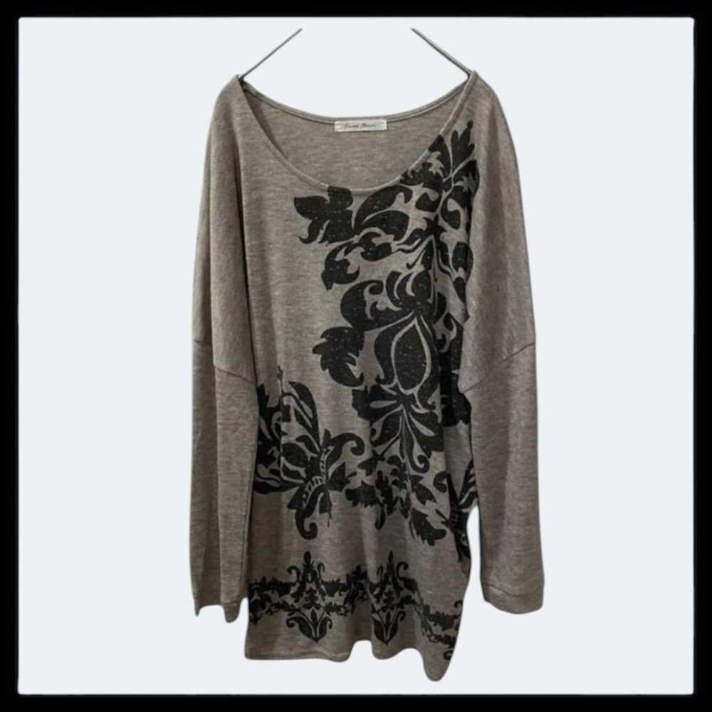 796 Pastel Maam [FREE] Long Sleeve Tunic Floral P… - image 1