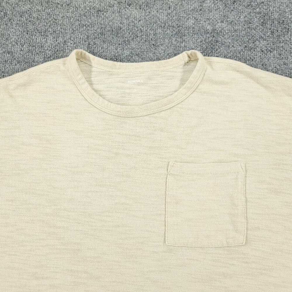 Vintage Soft Beige Knit Crew Neck Long Sleeve Top… - image 2