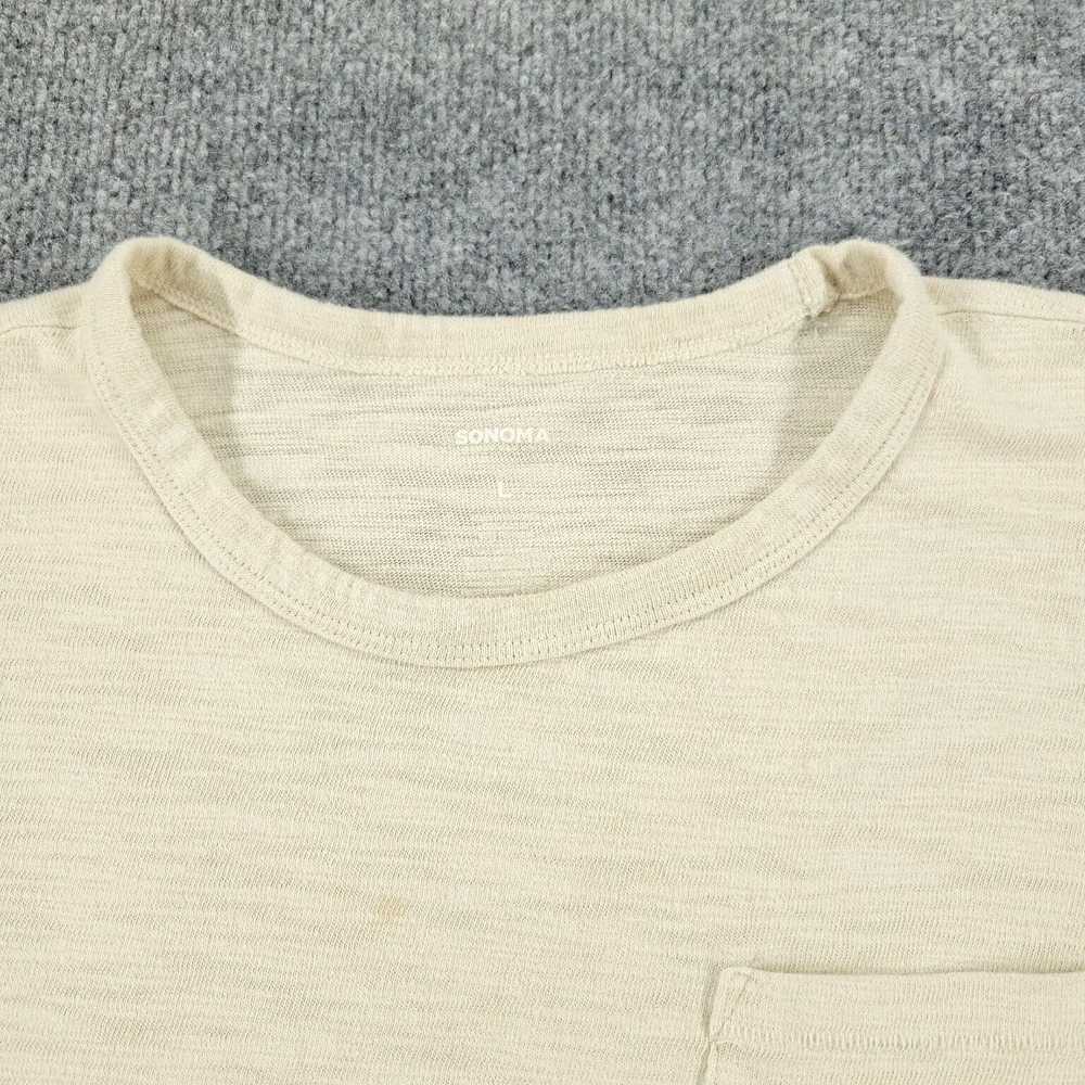 Vintage Soft Beige Knit Crew Neck Long Sleeve Top… - image 3